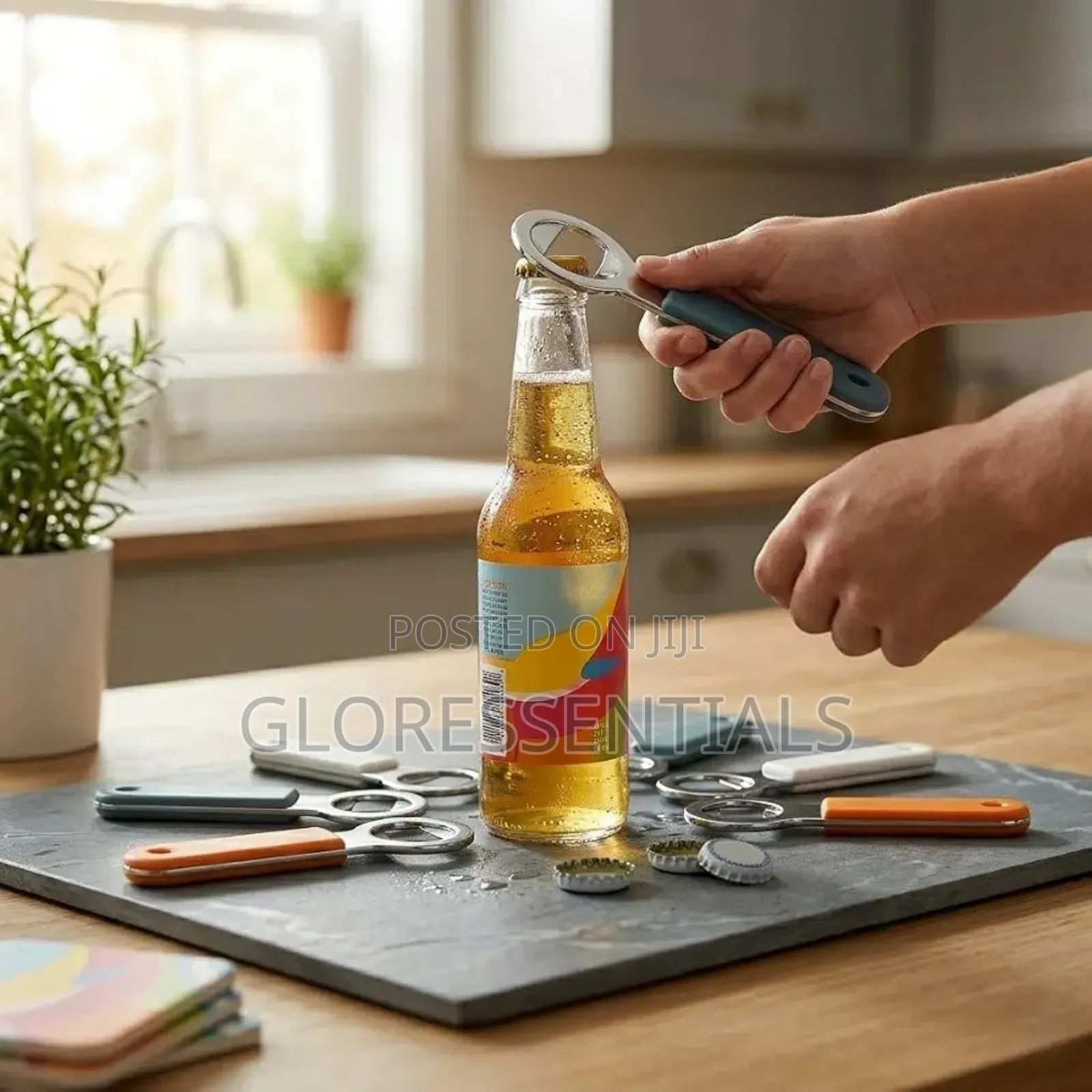 Stainless Steel Manual Bottle Cap With Anti-Slip Grip Opener