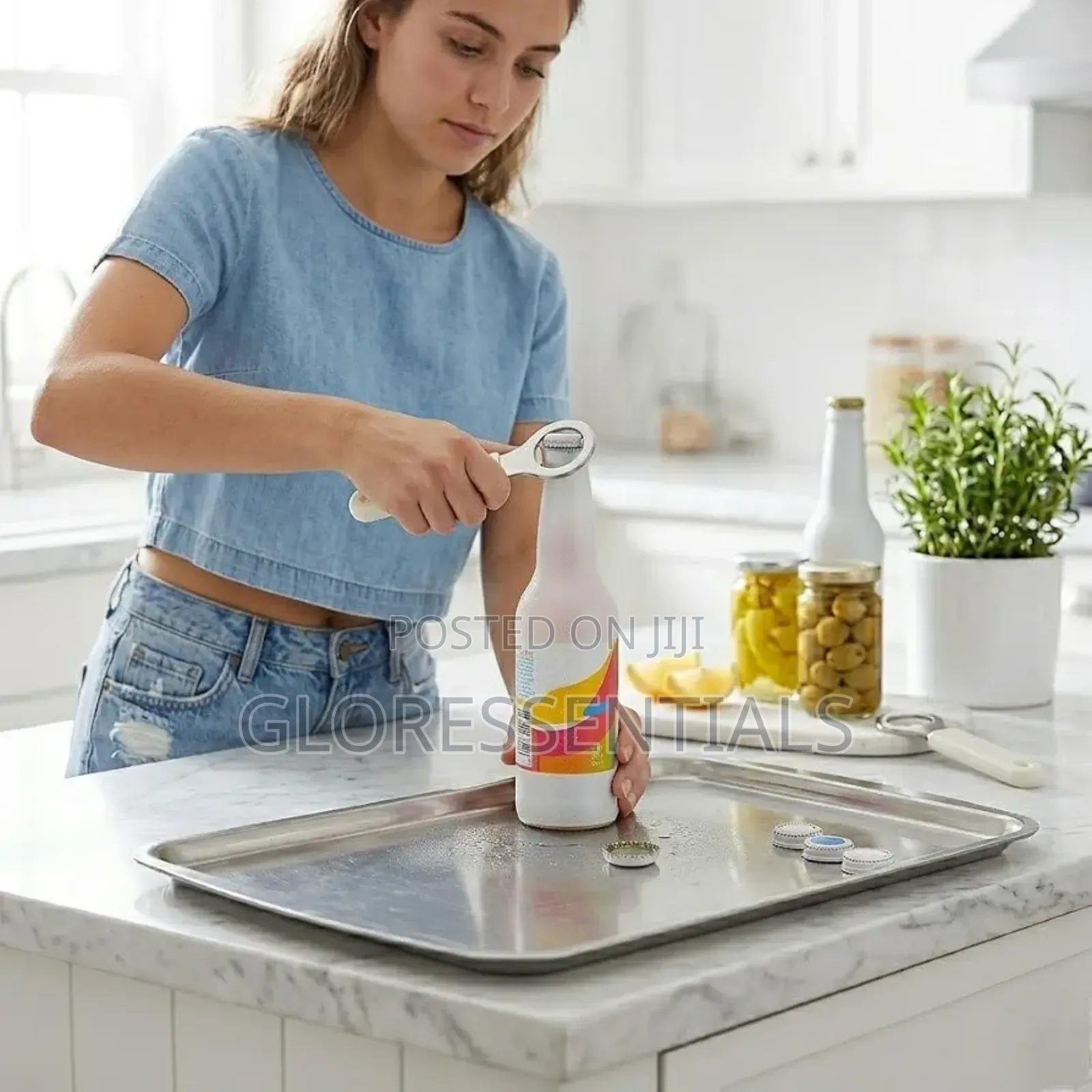 Stainless Steel Manual Bottle Cap With Anti-Slip Grip Opener