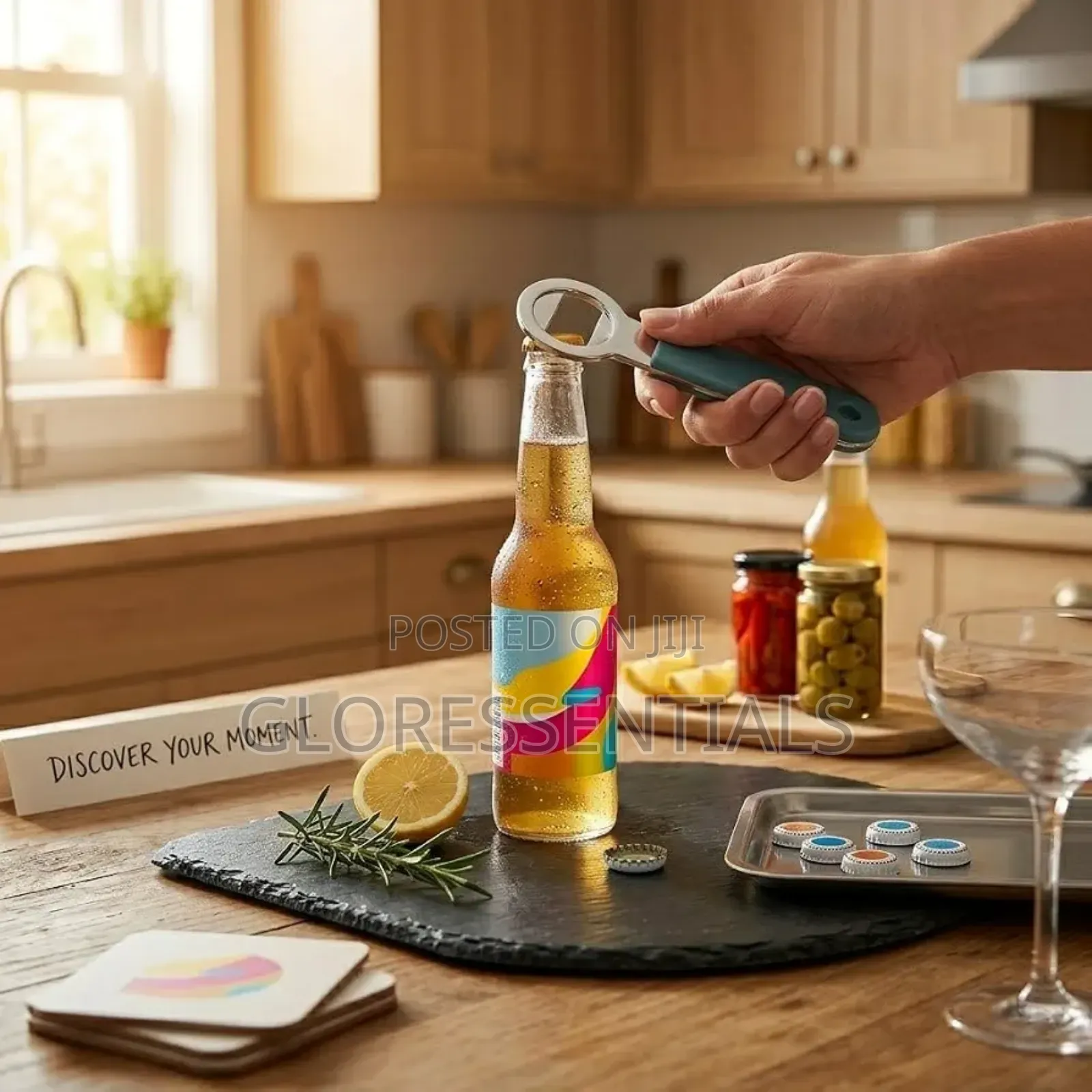 Stainless Steel Manual Bottle Cap With Anti-Slip Grip Opener