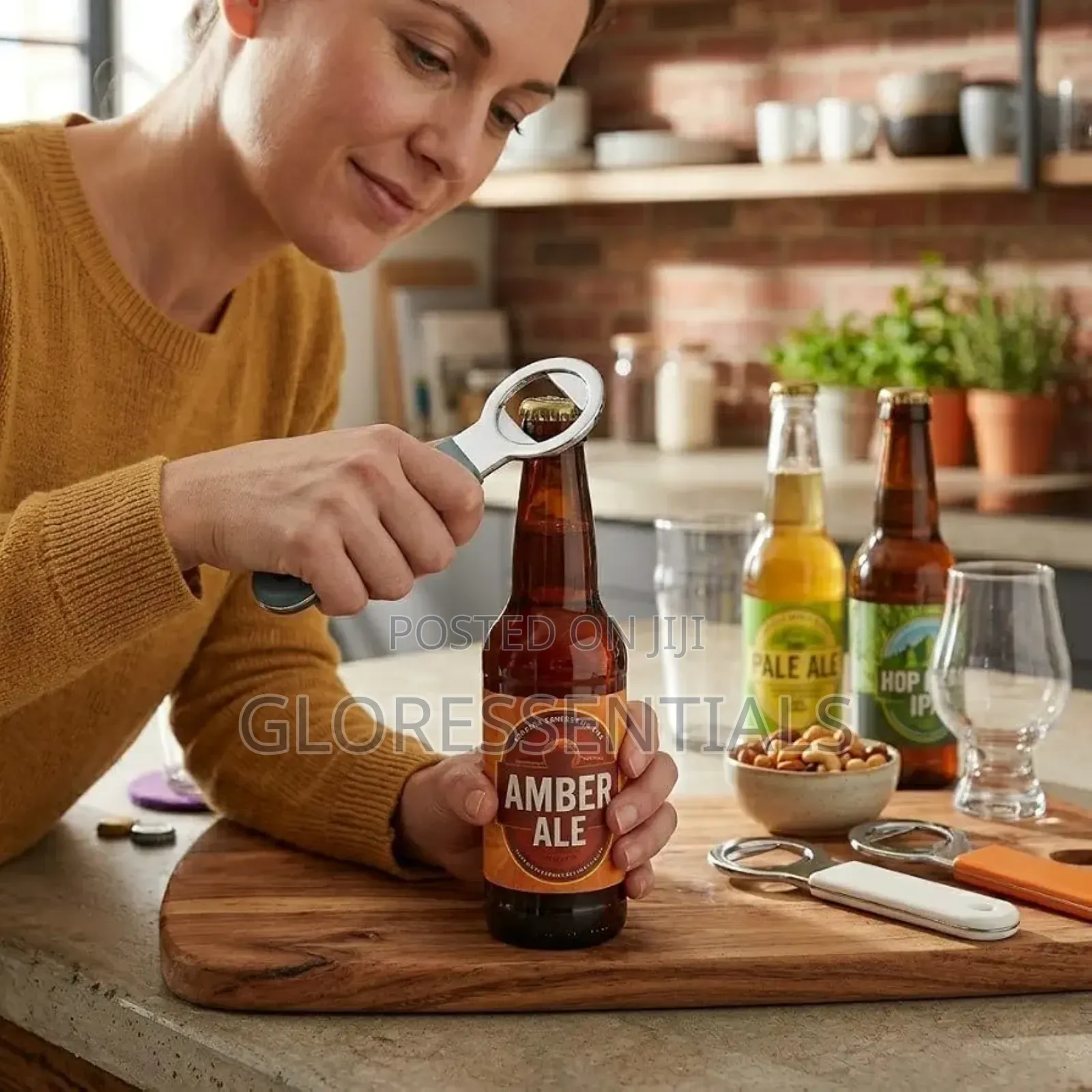 Stainless Steel Manual Bottle Cap With Anti-Slip Grip Opener