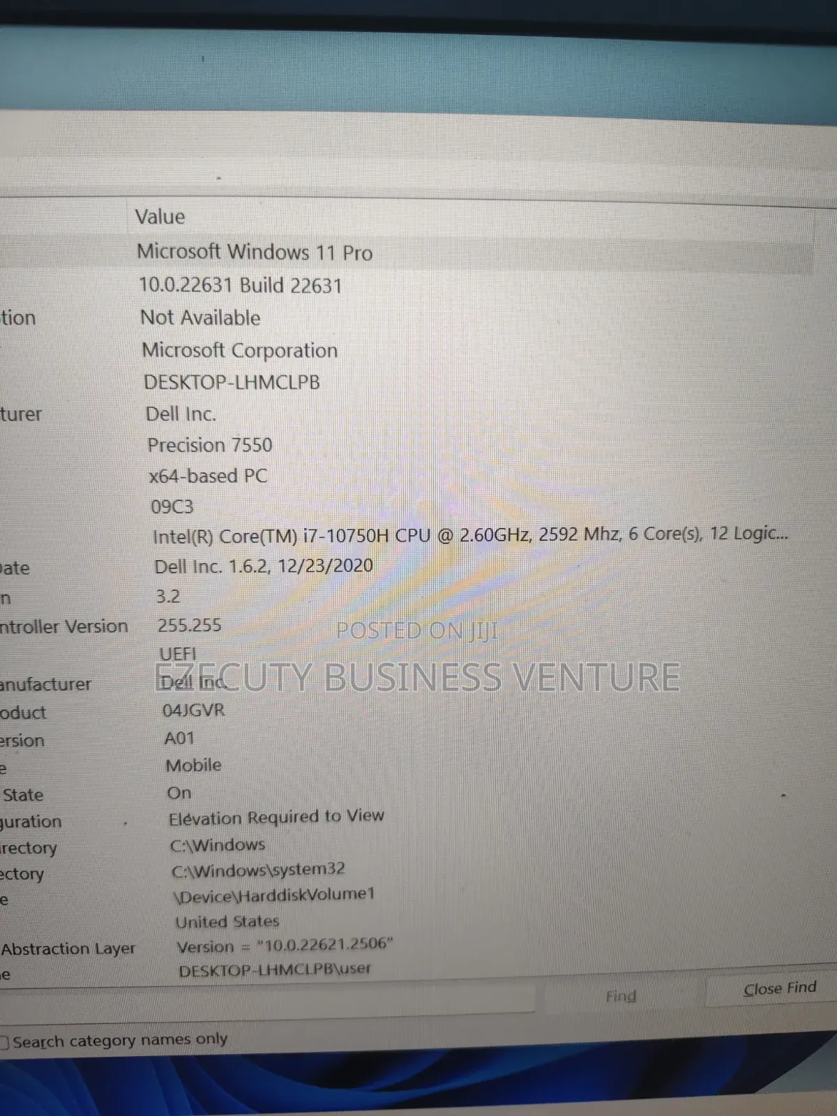 Laptop Dell Precision 7550 16GB Intel Core i7 SSD 512GB