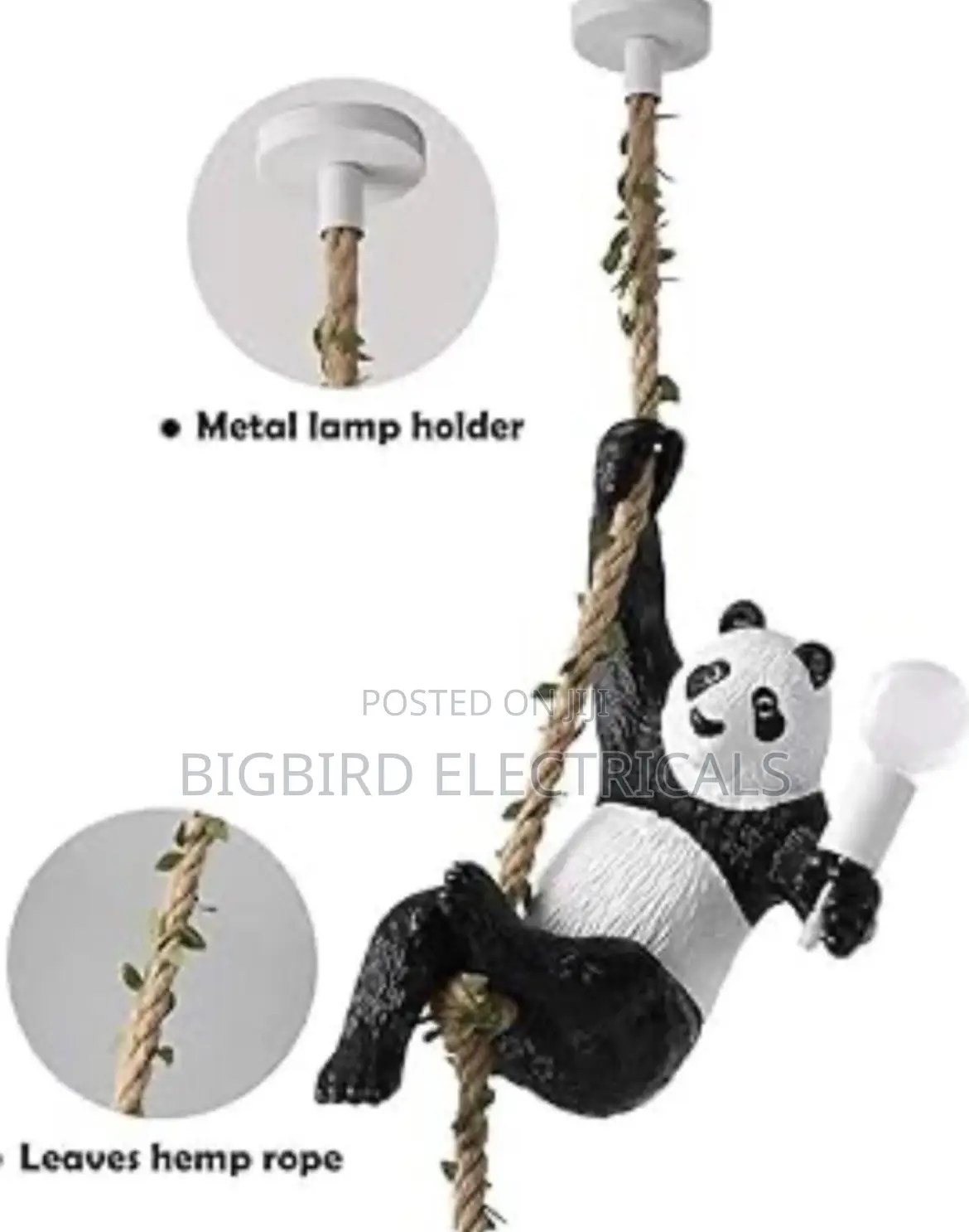 Cute Panda Cartoon Hanging Light - Kids Room, Cafe, Play Area