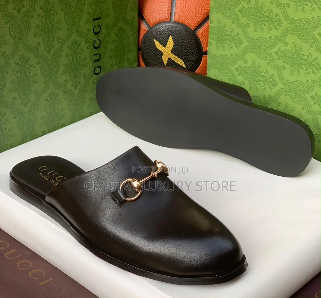 Gucci Quality Luxury Men Genuine Leather Halfshoe