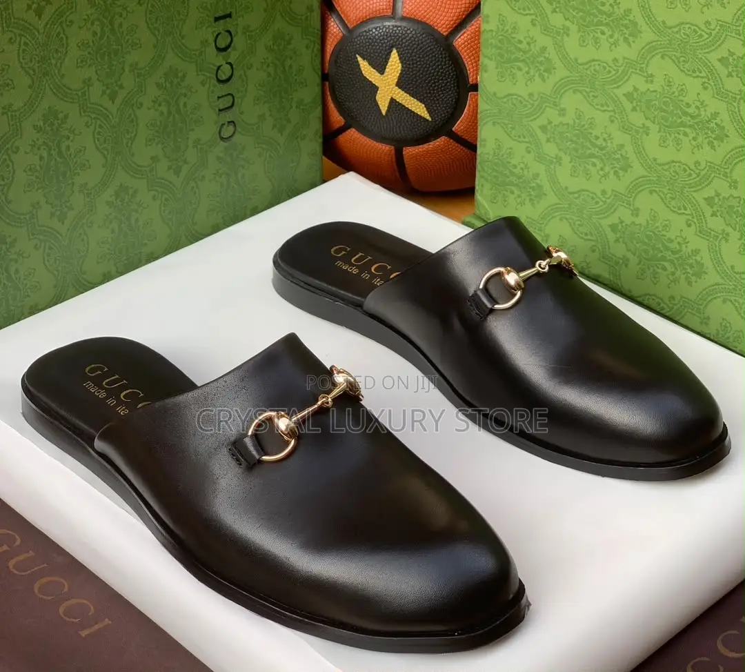 Gucci Quality Luxury Men Genuine Leather Halfshoe