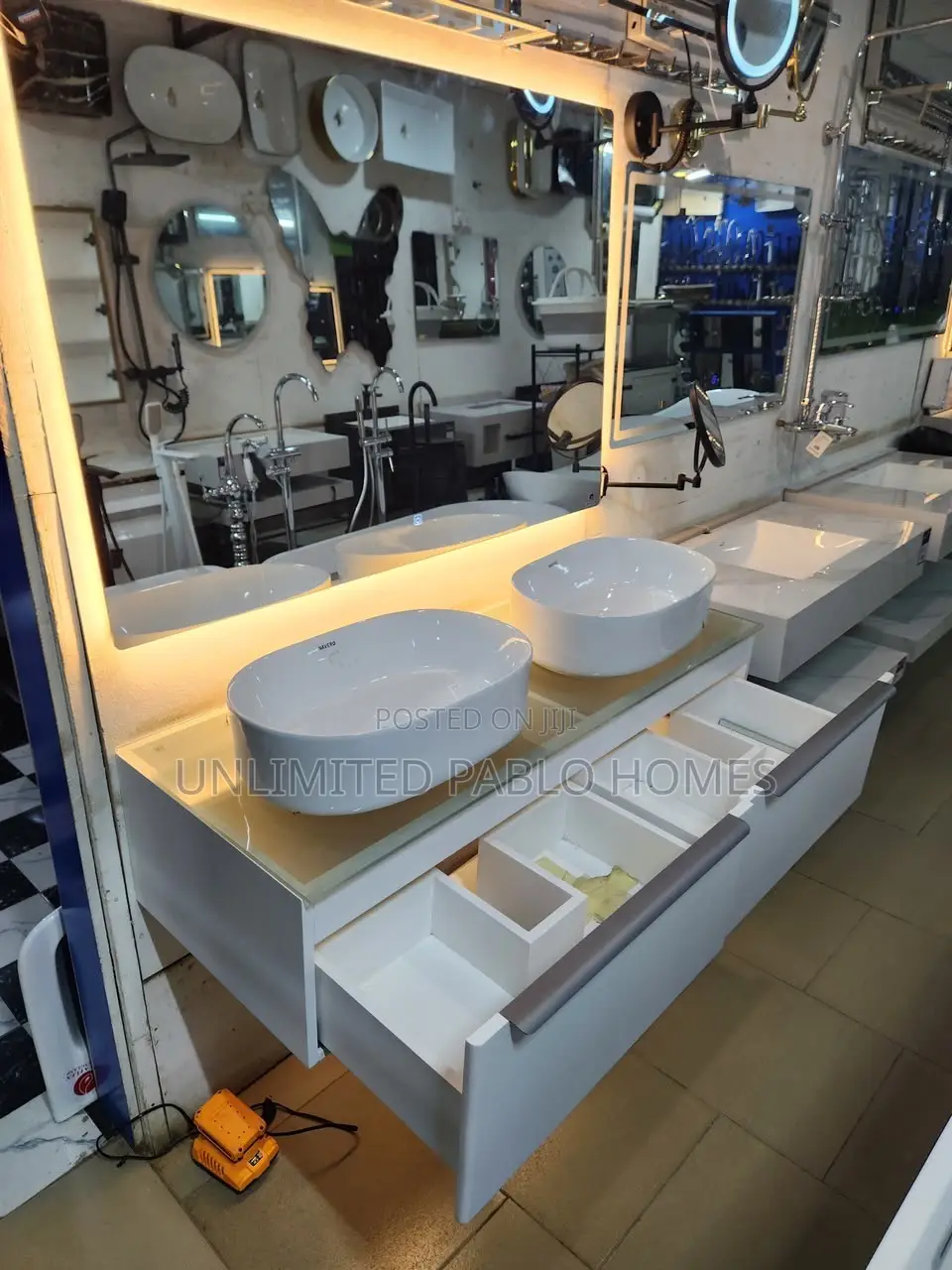 Executive Double Cabinet Wash Hand Basins - Brand New