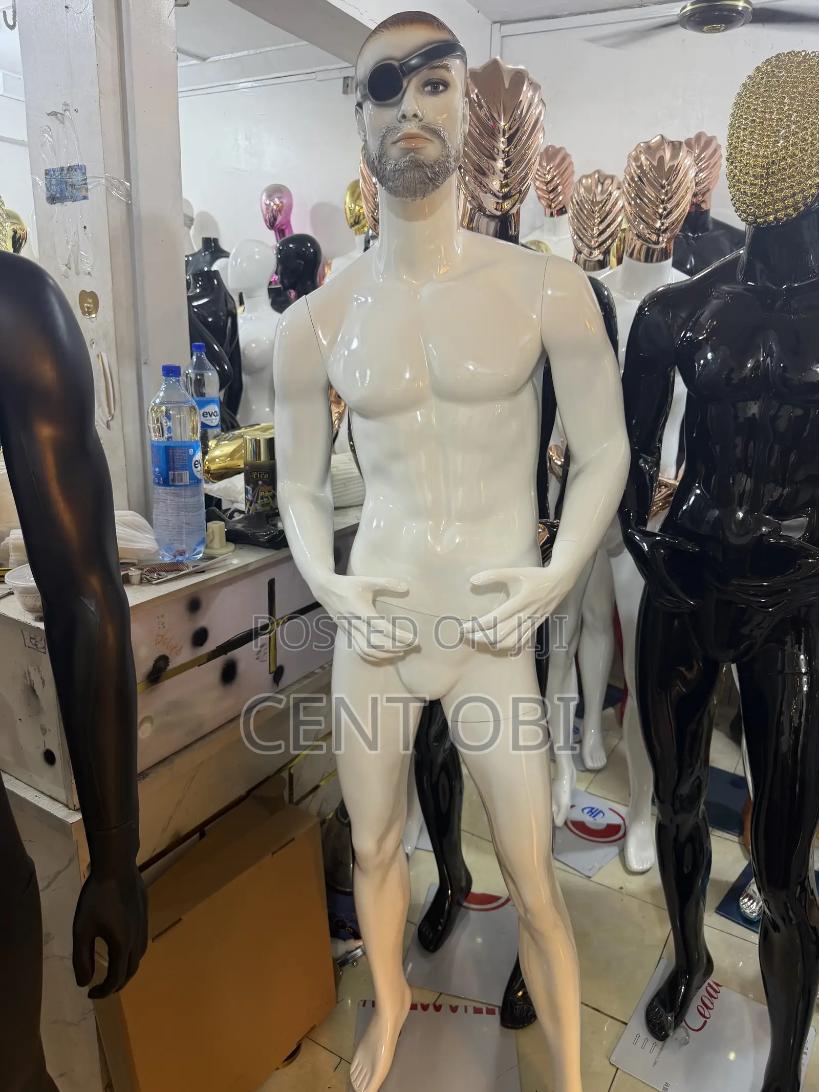 White Male Fiber Mannequin