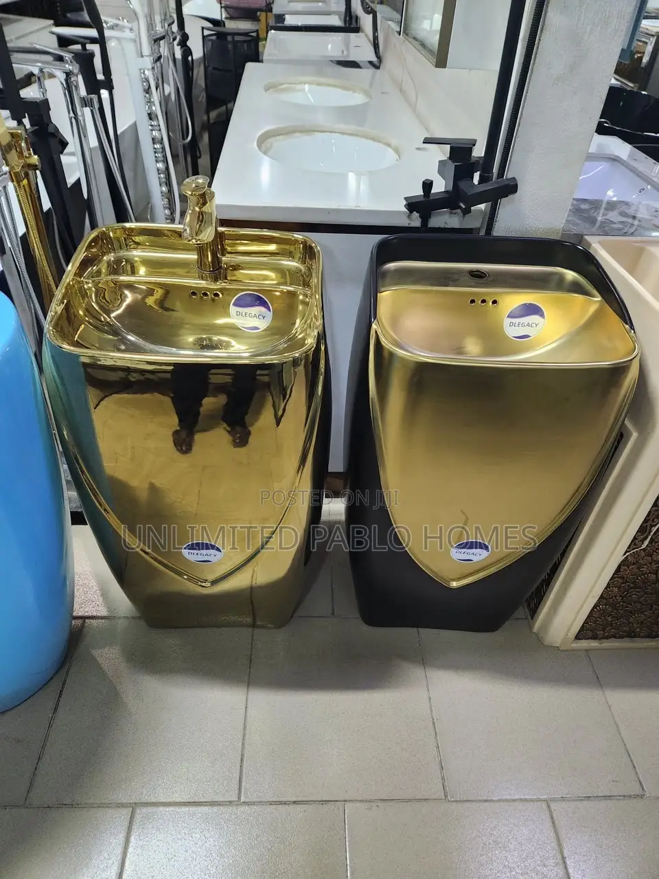 Gold Standing Wash Hands Basin Sets- Executive