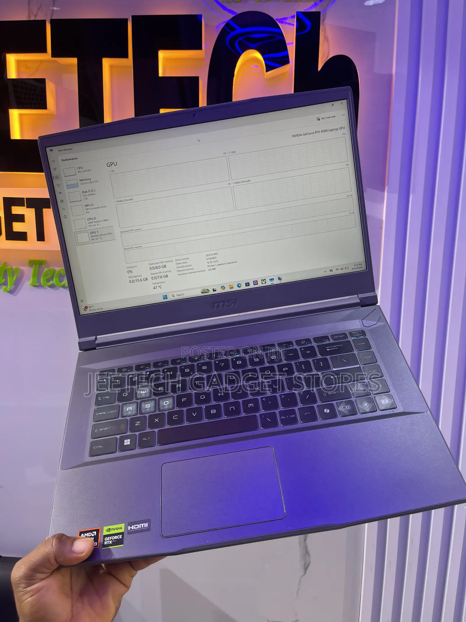 Laptop MSI GF65 Thin 10UE 16GB AMD Ryzen 9 SSD 1T