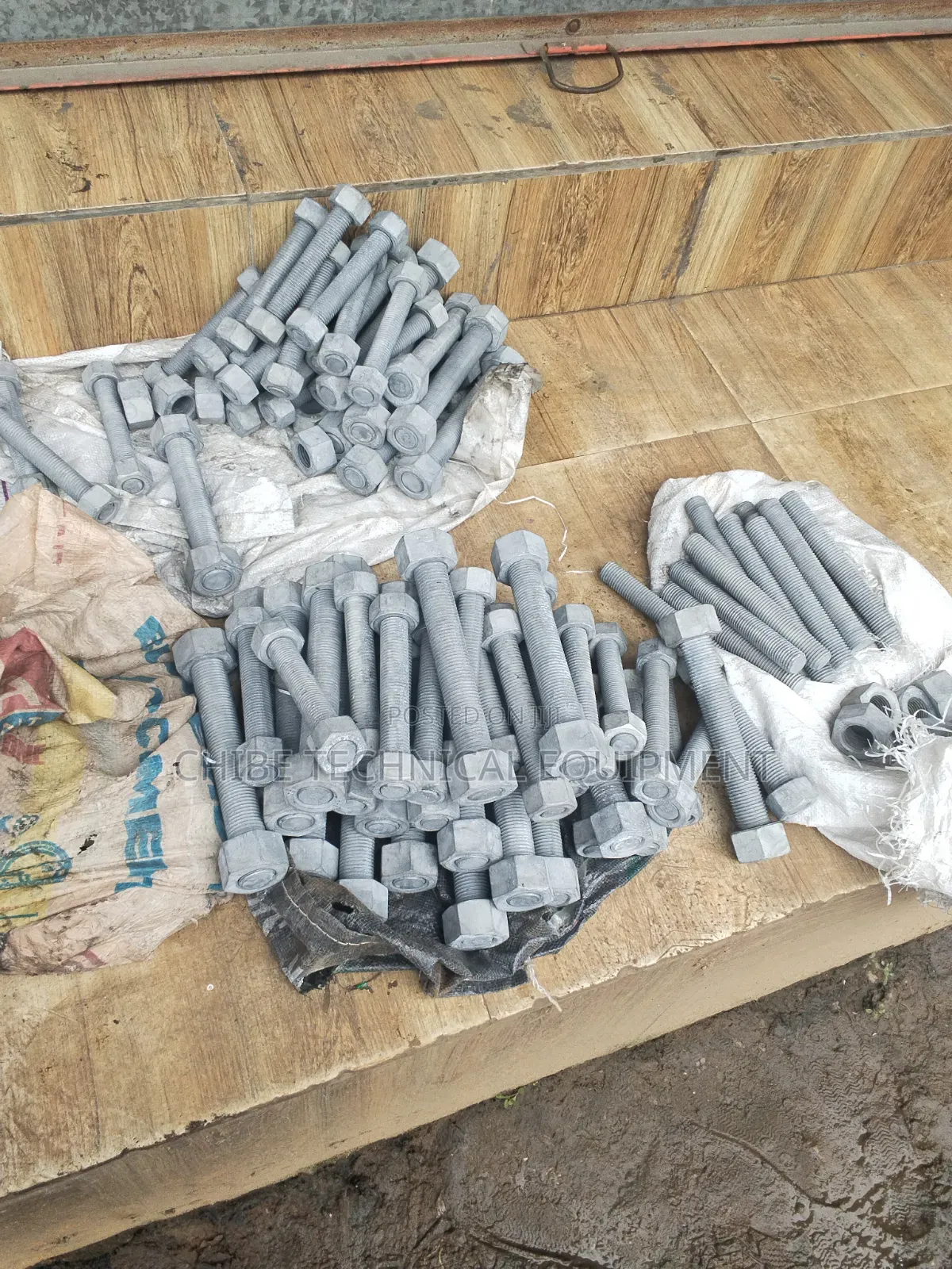 1.1/8 X 180 Stud Bolt and Nut Hot Dip Galvanized