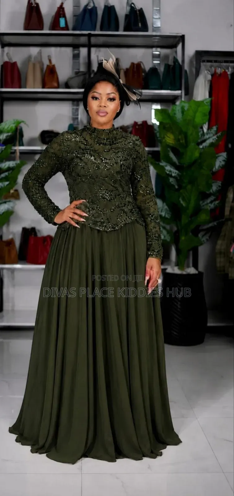 Army Green Luxury Dress