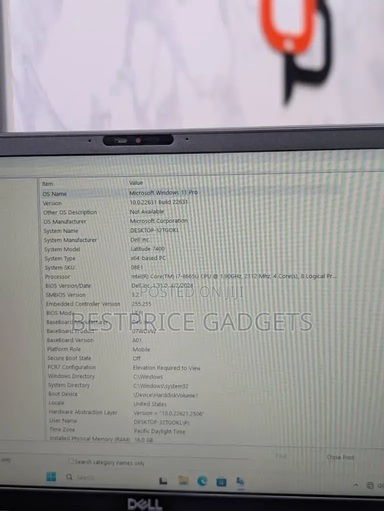 Laptop Dell Latitude 7400 16GB Intel Core i7 SSD 512GB
