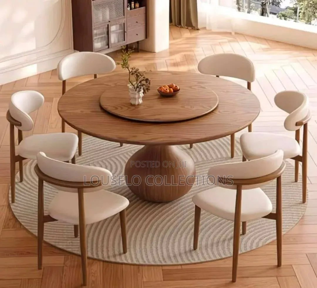 Your Quality Turkish Round Wooden 6 Seater Rotating Dinning