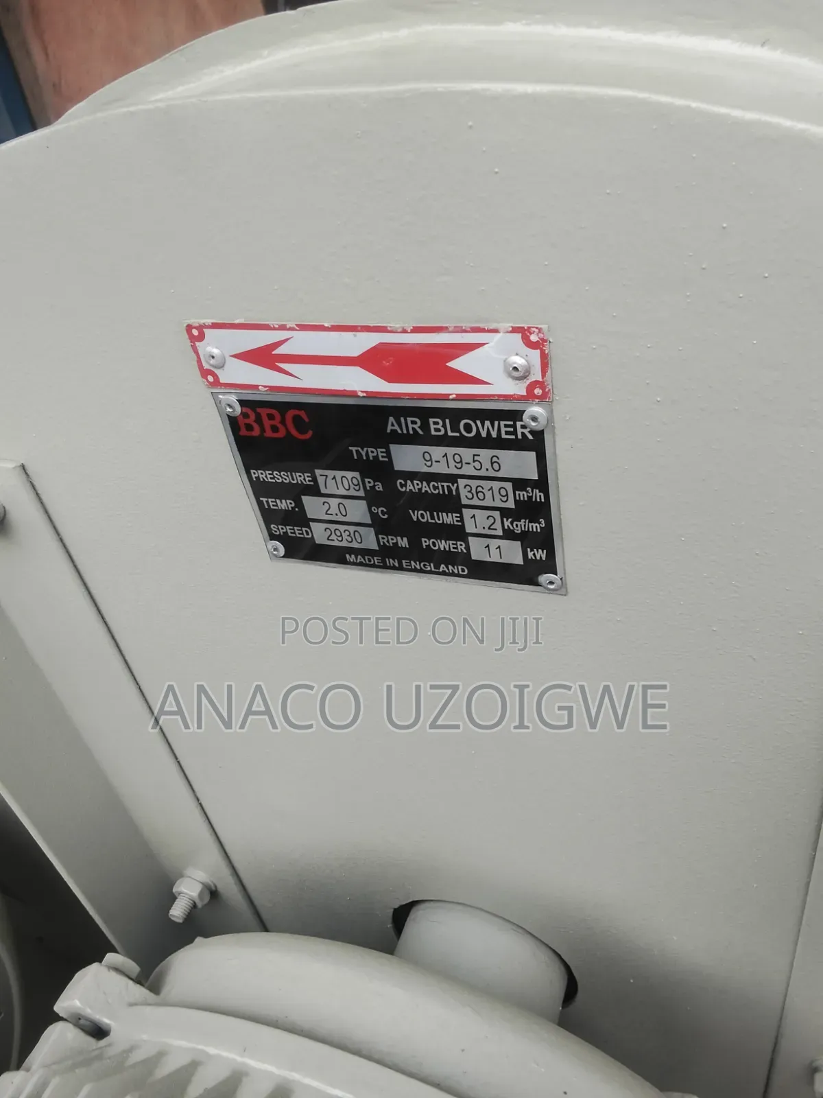 BBC Industrial AIR Blower With Motor