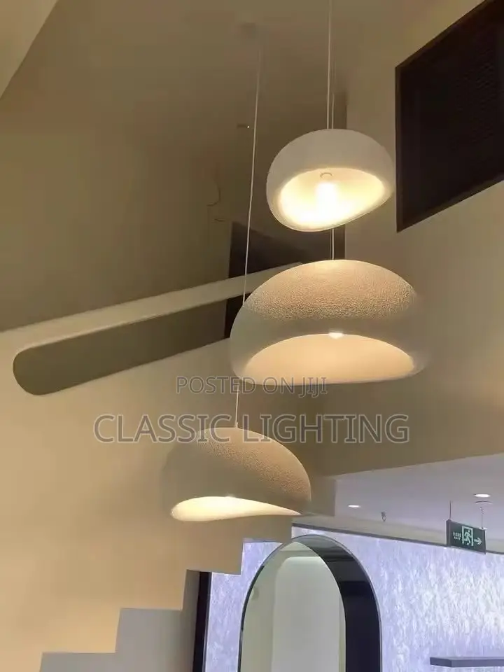 Wabi Sabi Cream Cloud Hanging Lamp for Minimalist Dining Room Bar