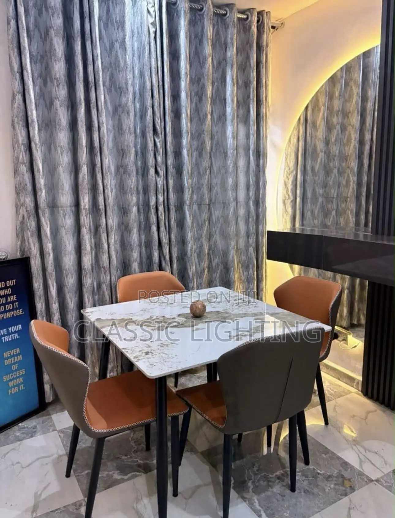 4 Seater Marble Table - Modern Luxury Dining Set, High-Quality Marble