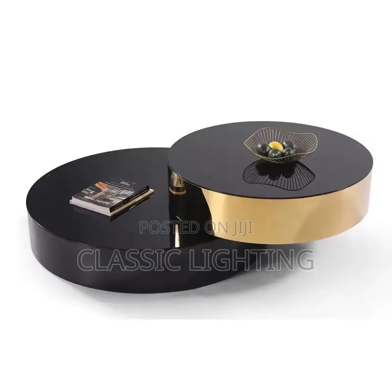Modern Italian Minimalist Coffee Table Simple Black Glass Table