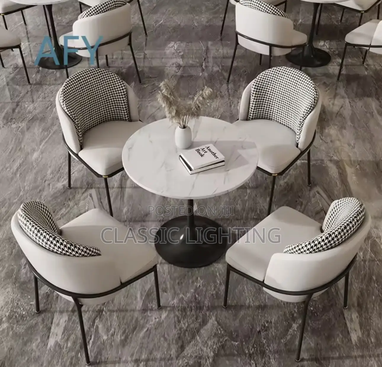 On Modern Light Coffee Dining Set, Restaurant Seating for Hotel