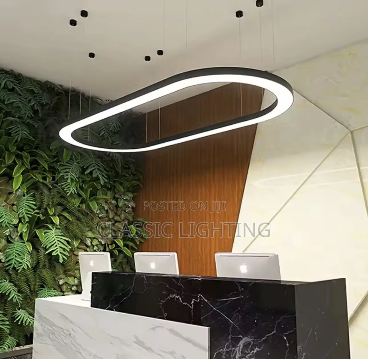 Modern Oval LED Chandelier Round Circular Ceiling Chandelier