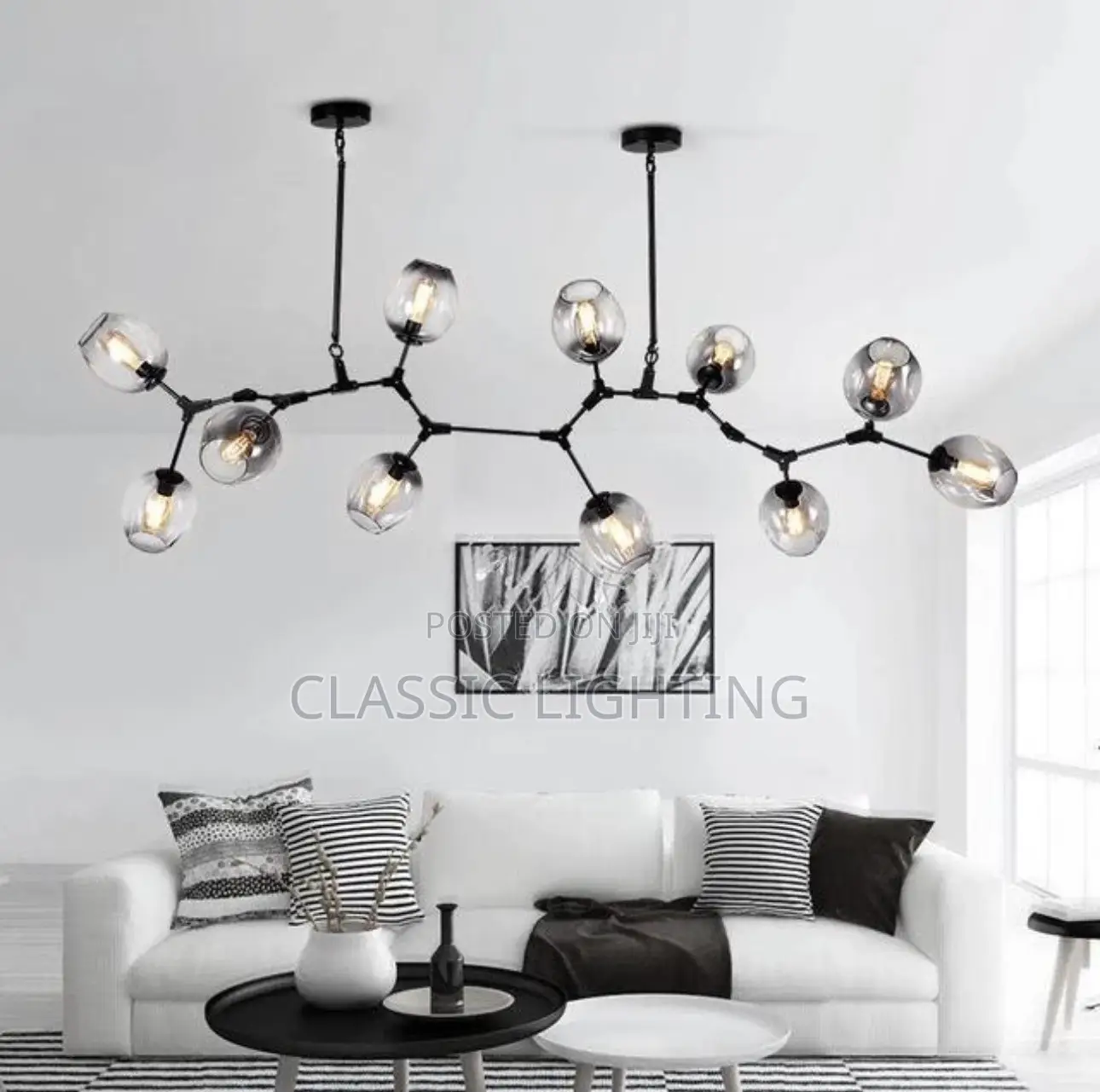 Nordic Branched Molecular Chandeliers Modern Glass Ball Pendant Lamp