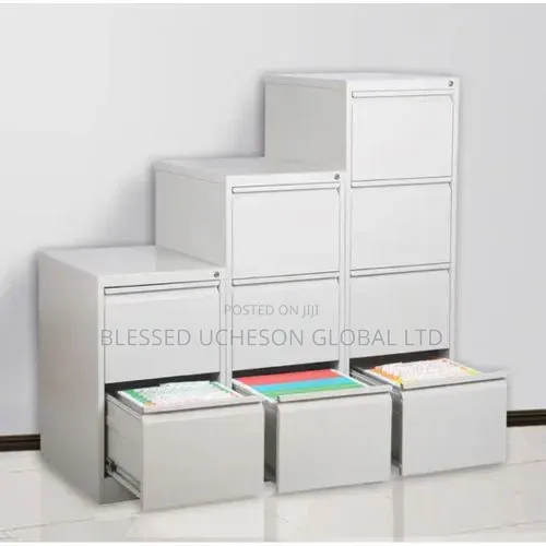4-Drawer Steel Filing Cabinet – Staircase Design