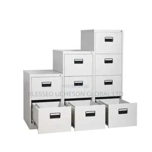 4-Drawer Steel Filing Cabinet – Staircase Design