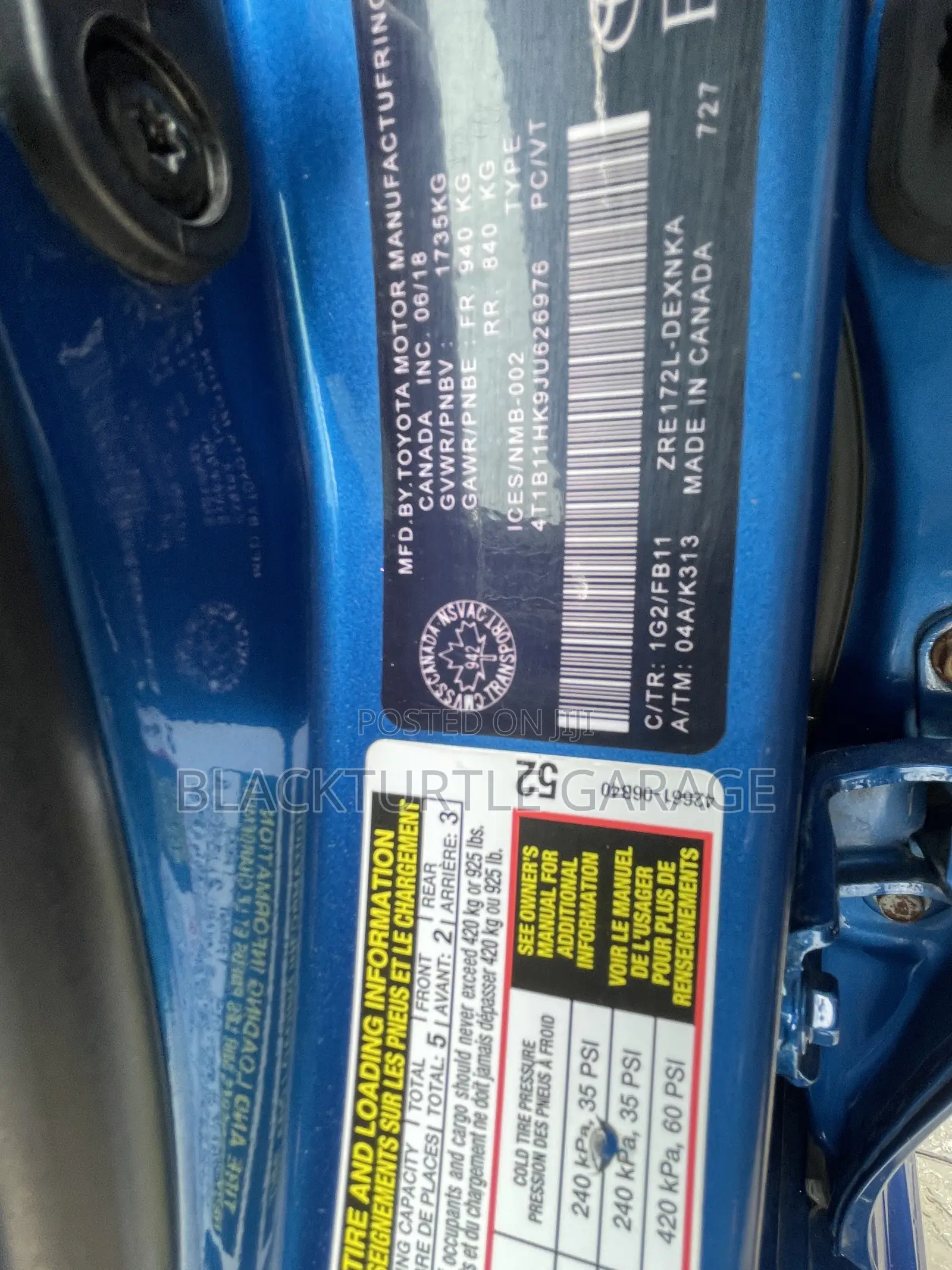 Toyota Camry 2018 Blue