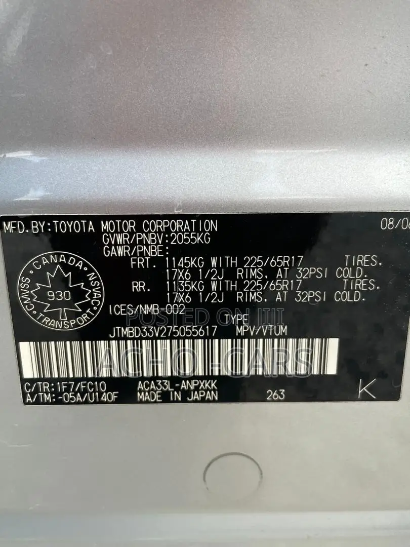 Toyota RAV4 2008 Silver