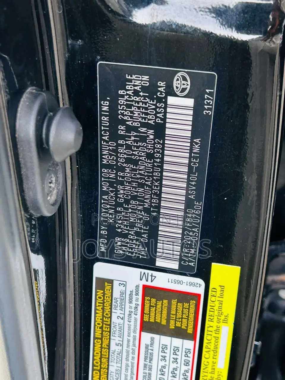 Toyota Camry SE 4dr Sedan (2.5L 4cyl 6AM) 2010 Black