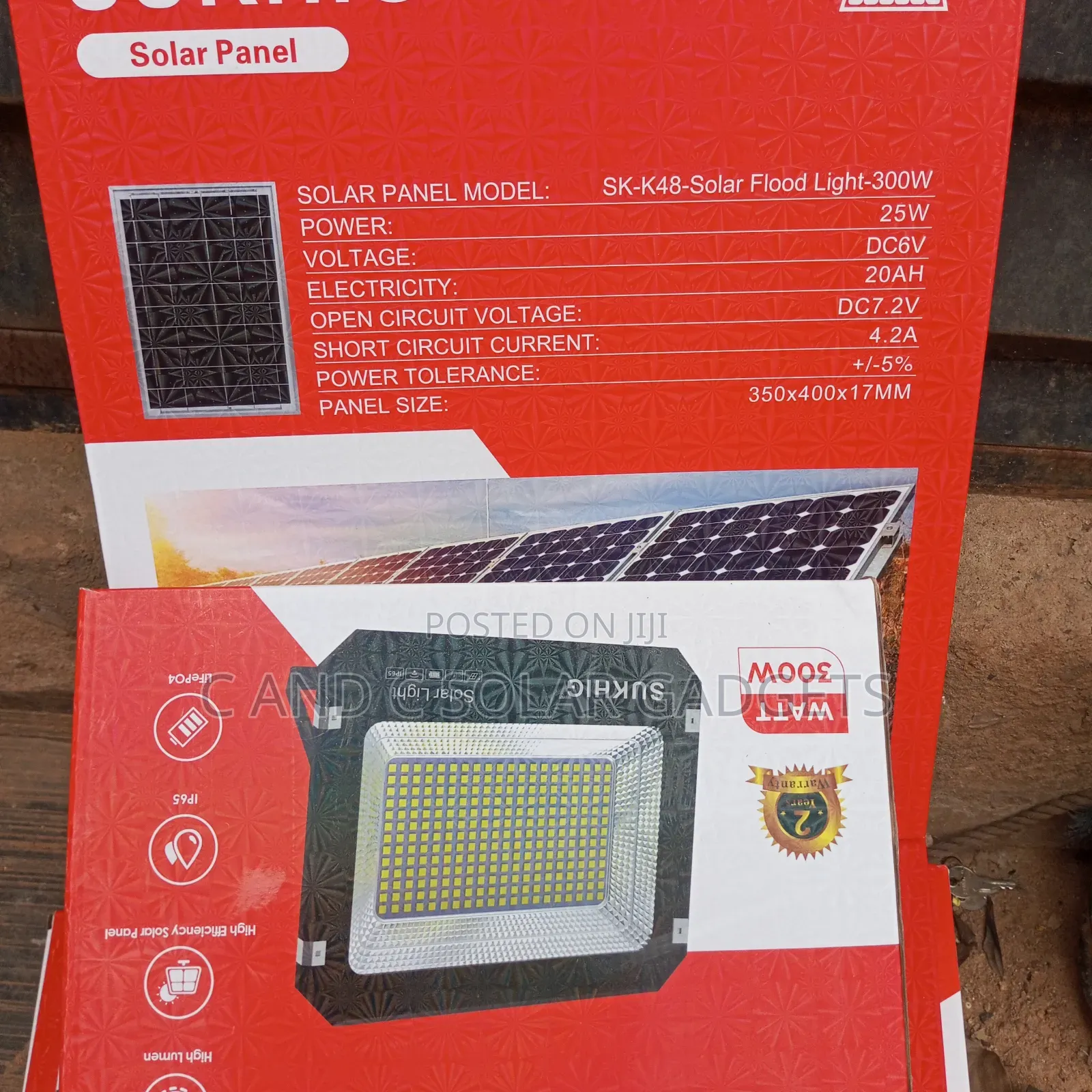 300W SUKHIG Solar Flood Light Original