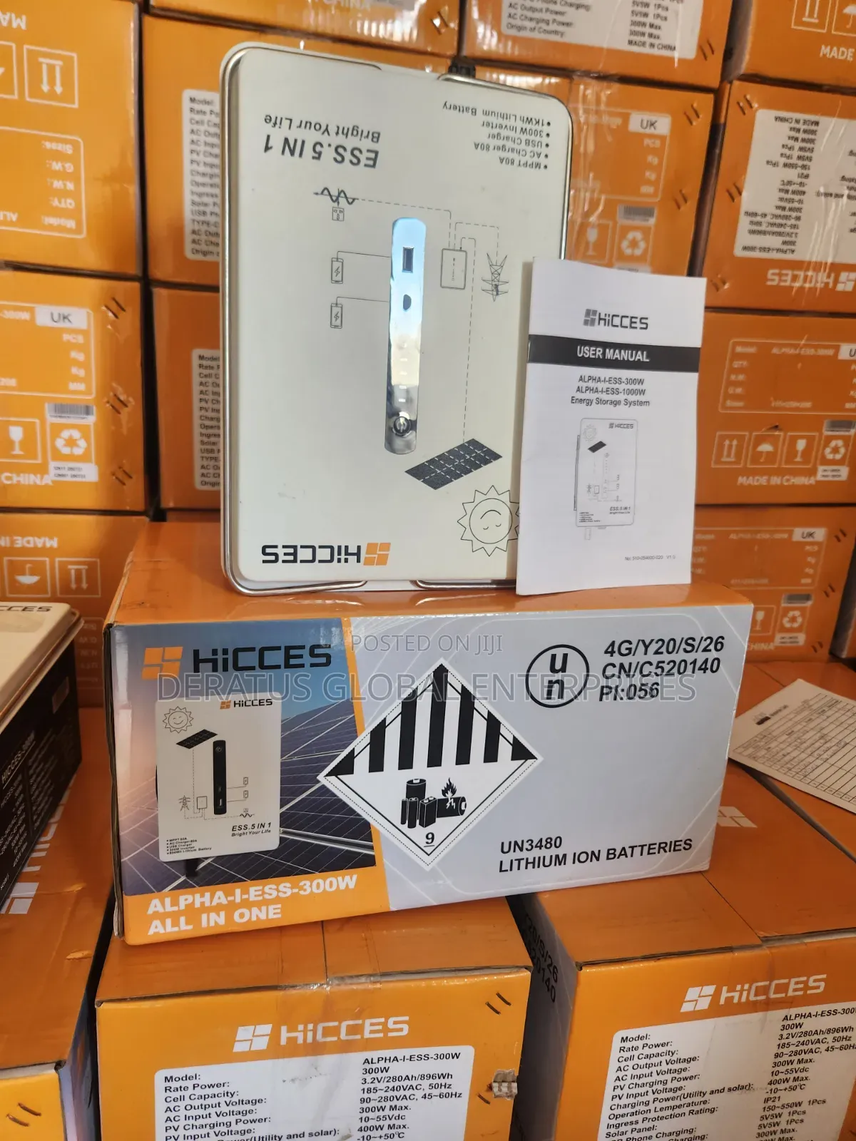 HICCES 1kWh Solar Generator 300W Lithium Battery Power Station