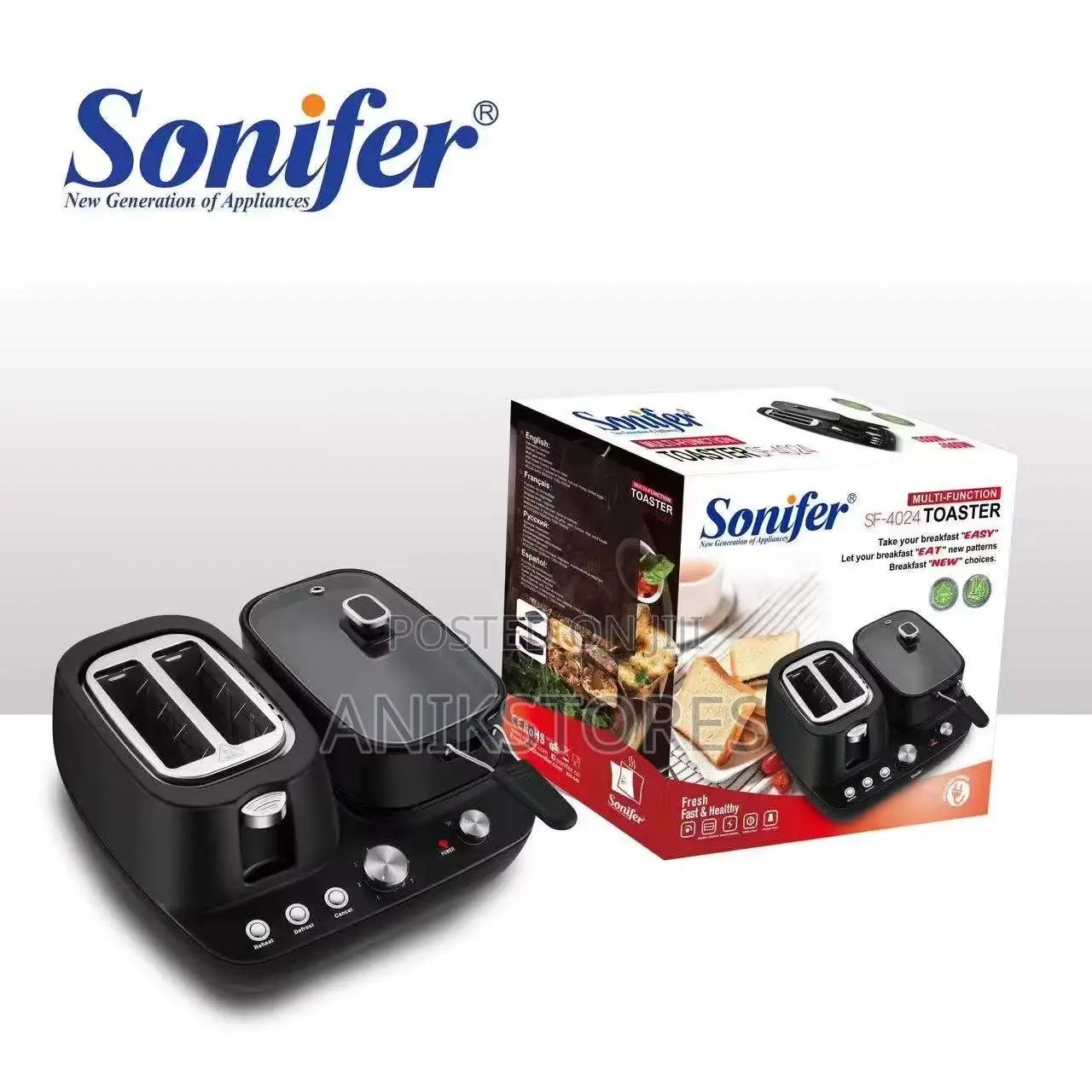 Sonifer 2-Slice Multifunctional Toaster SF-4024