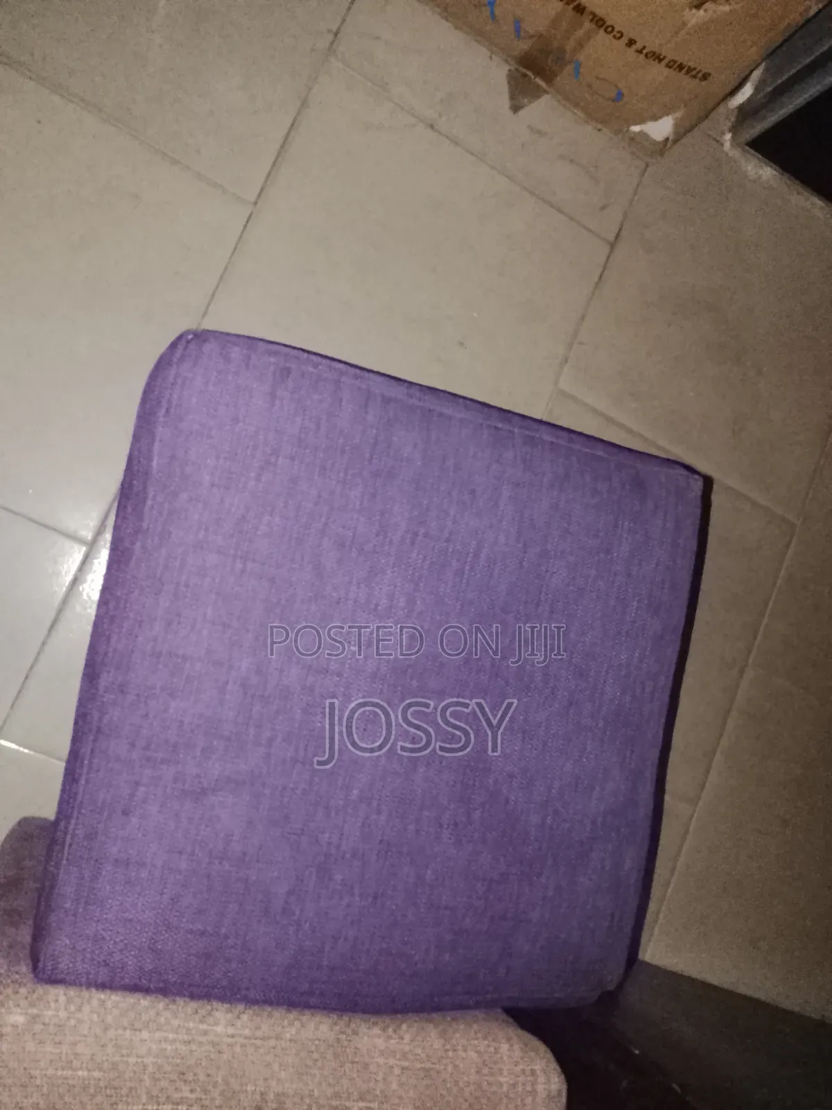 Set of Colourful Upholstered Stools / Poufs