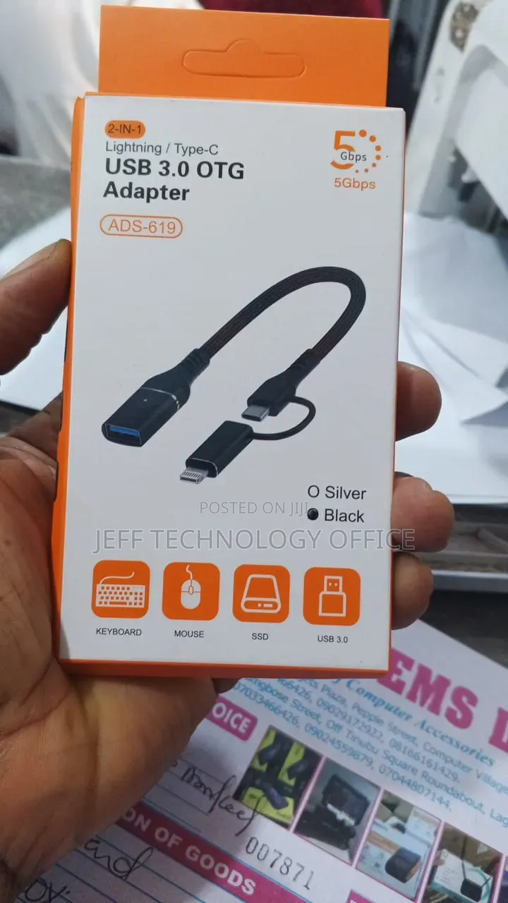 2-in-1 Lightning / Type-C USB 3.0 OTG Adapter