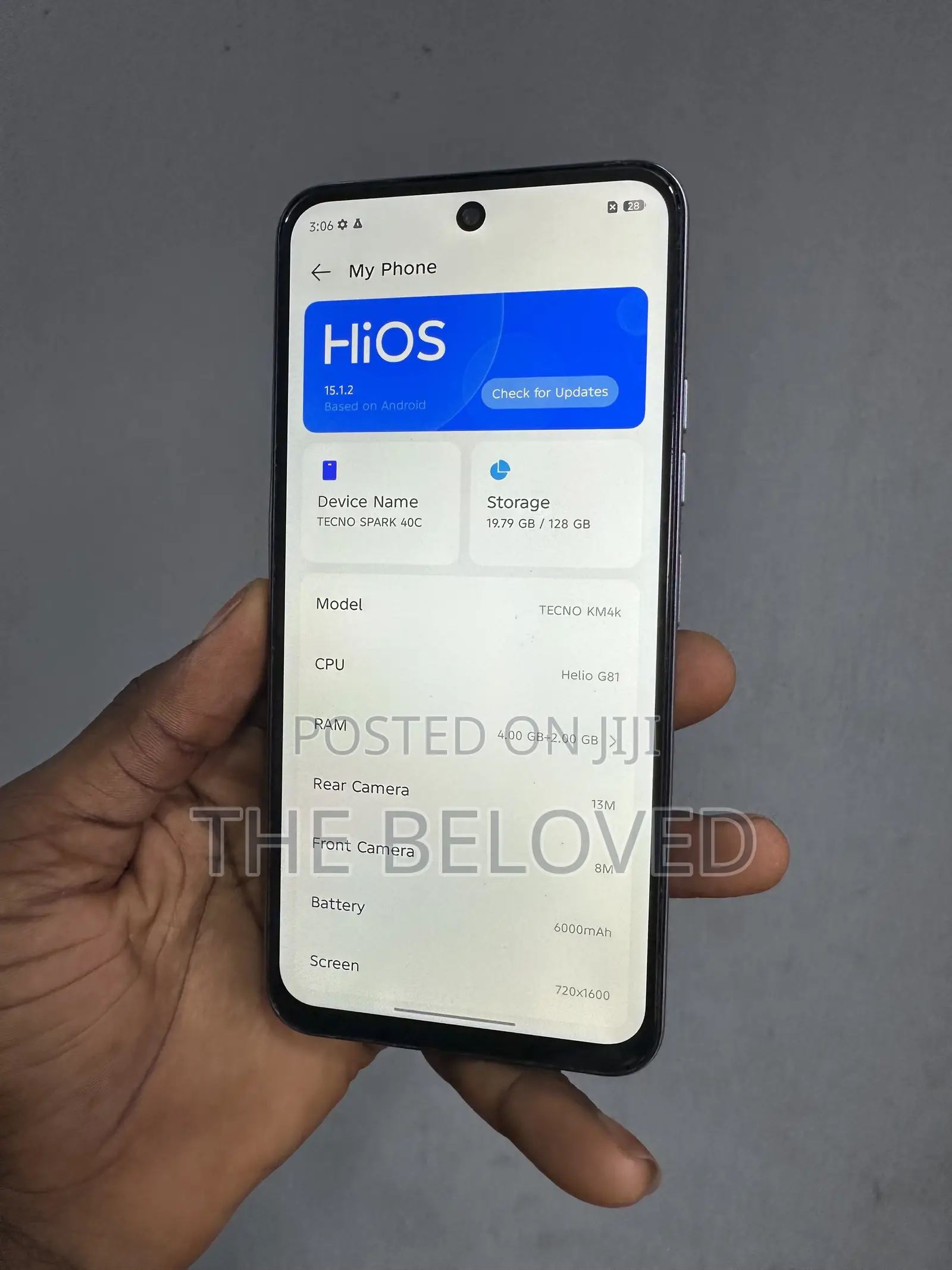 Tecno Spark 40C 128 GB Gold