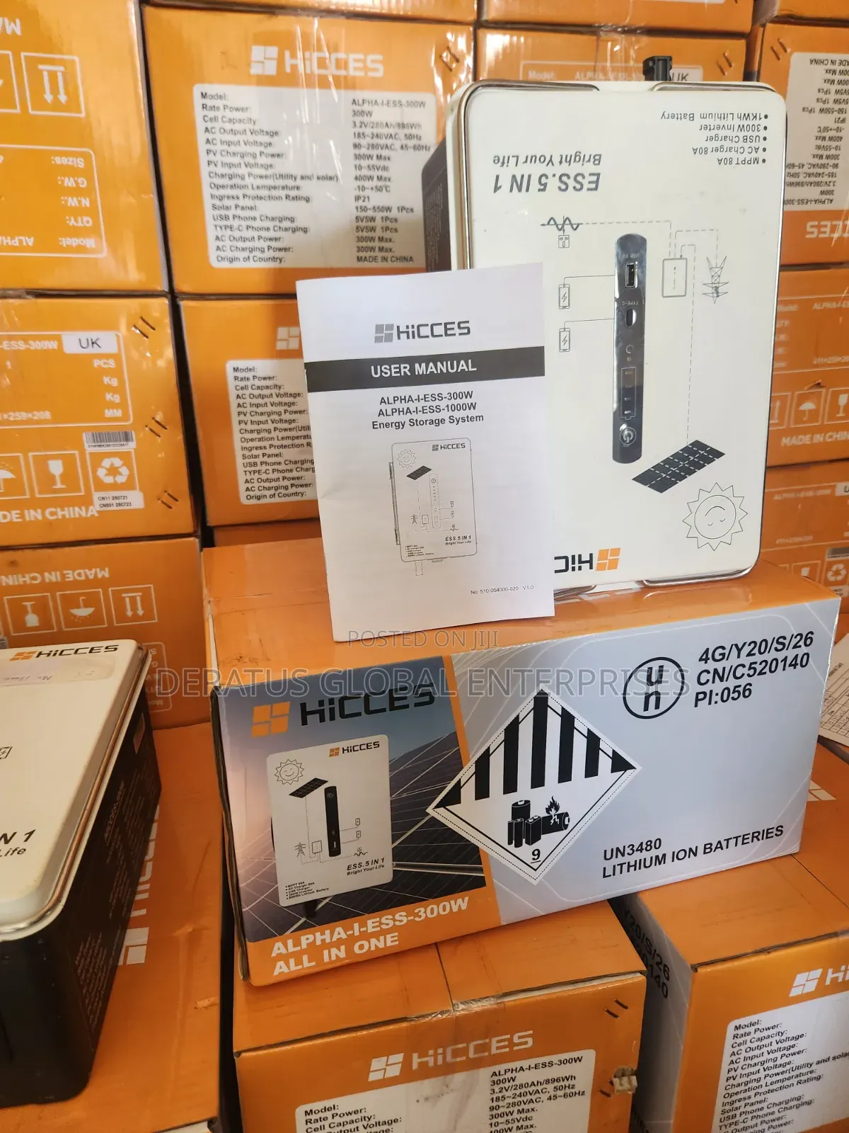 HICCES Alpha-I ESS 1kWh Solar Generator With 1 PCS 200W Solar Panel