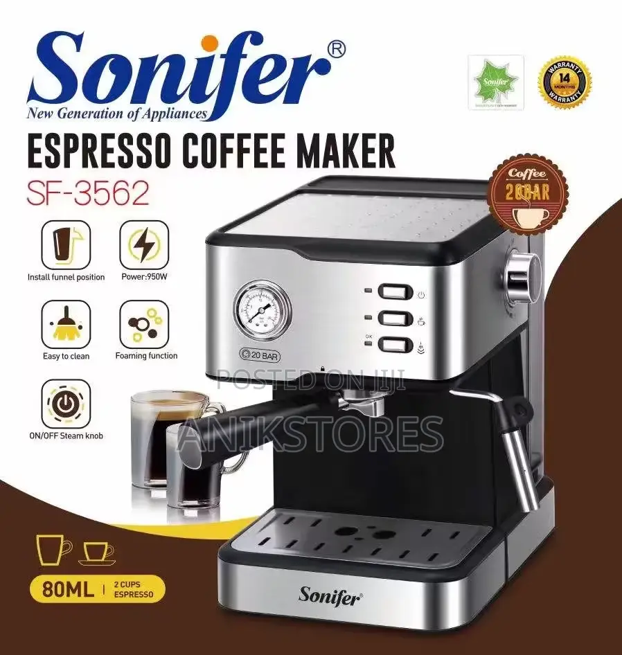 Sonifer 20-Bar 1.5L Espresso Coffee Maker SF-3562