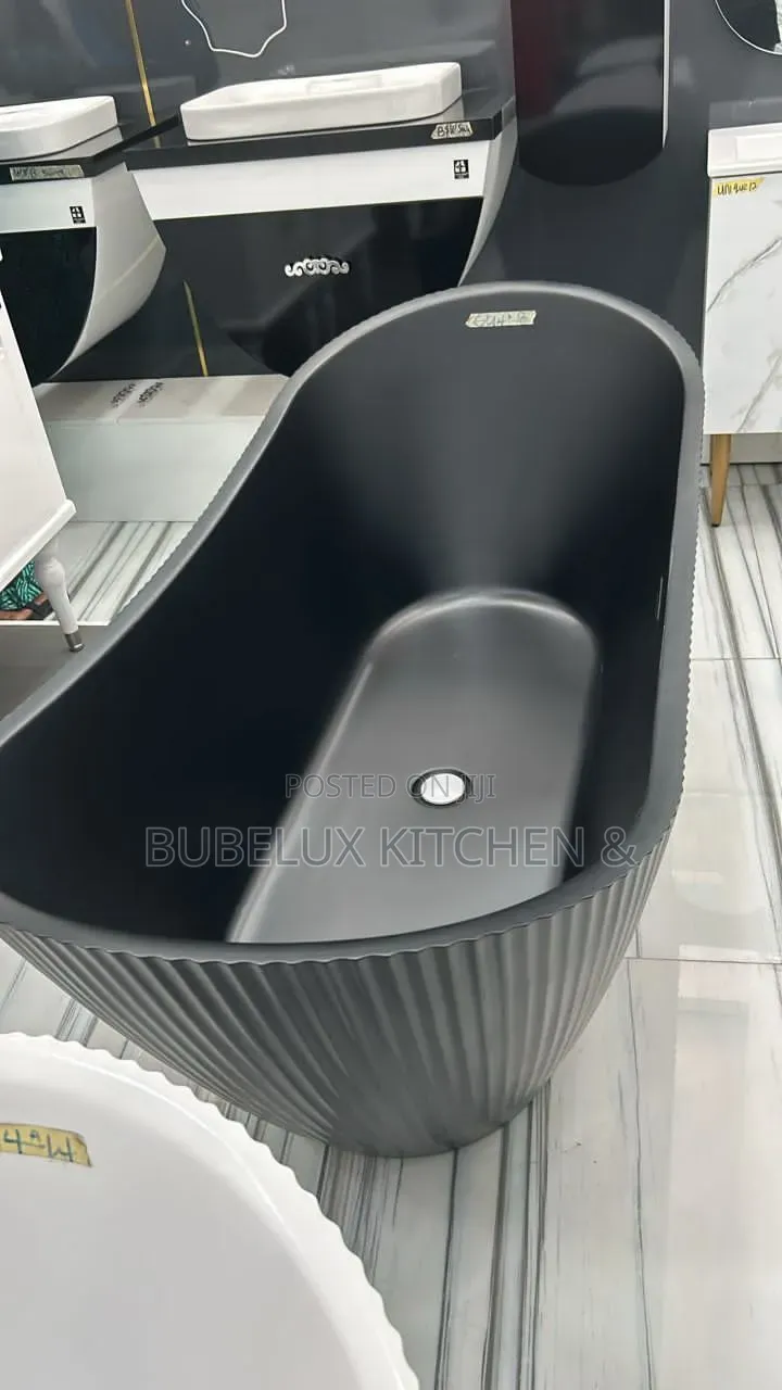 Luxury Freestanding Matte Black Bathtub