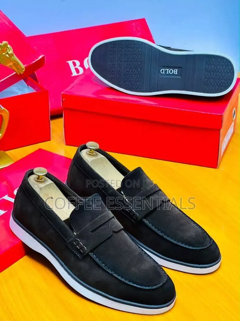 Bold Suede Penny Loafers