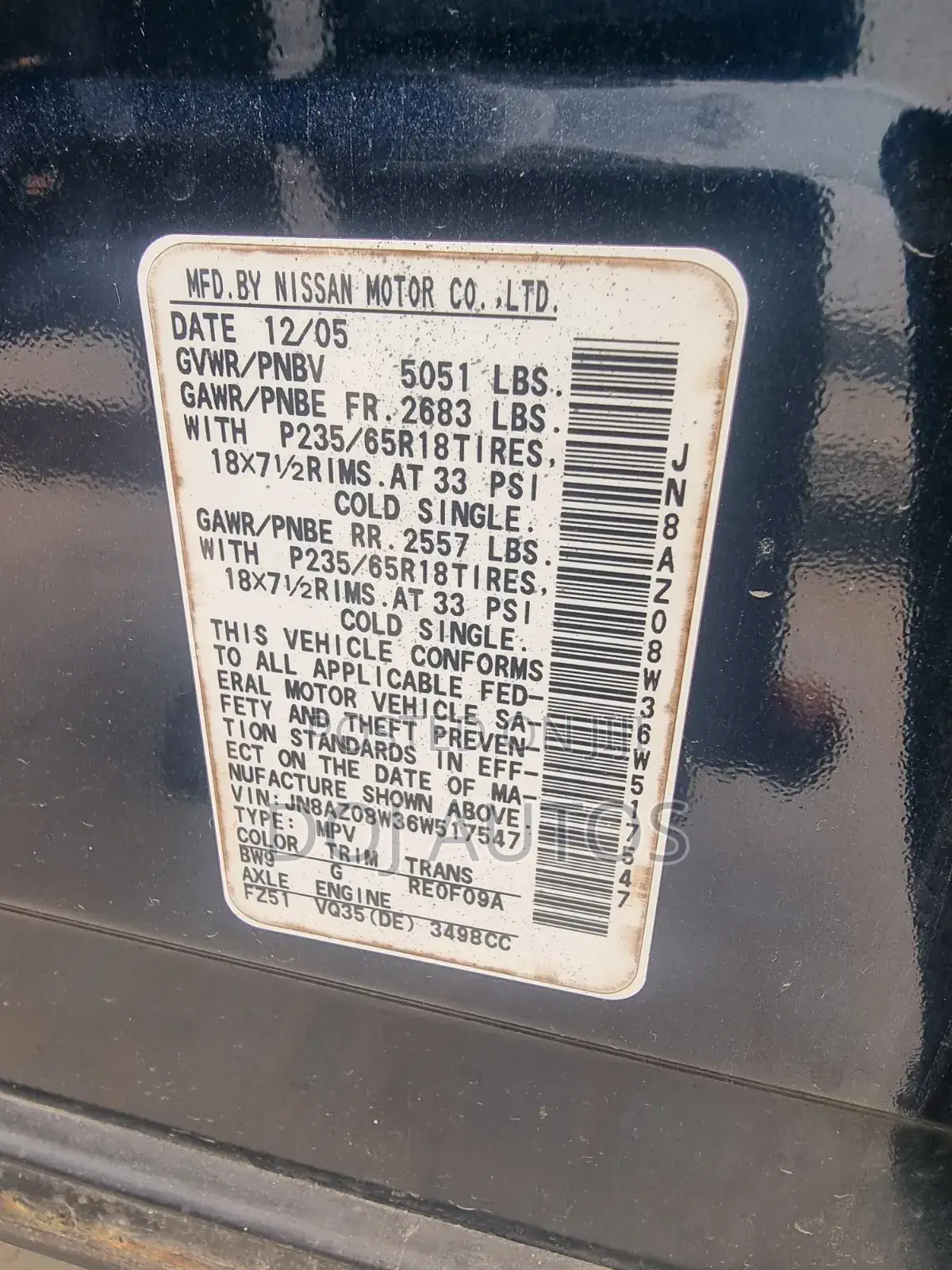Nissan Murano 2005 Blue