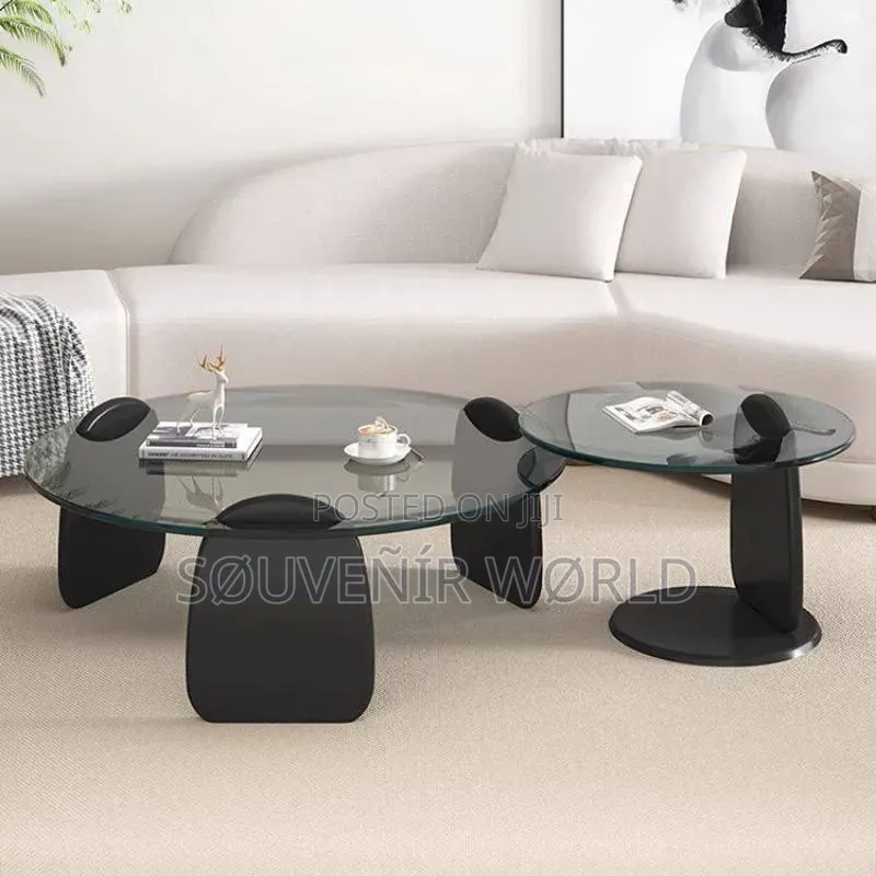 Round Center Table Glass Aesthetic Furniture