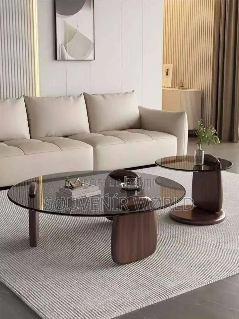 Round Center Table Glass Aesthetic Furniture