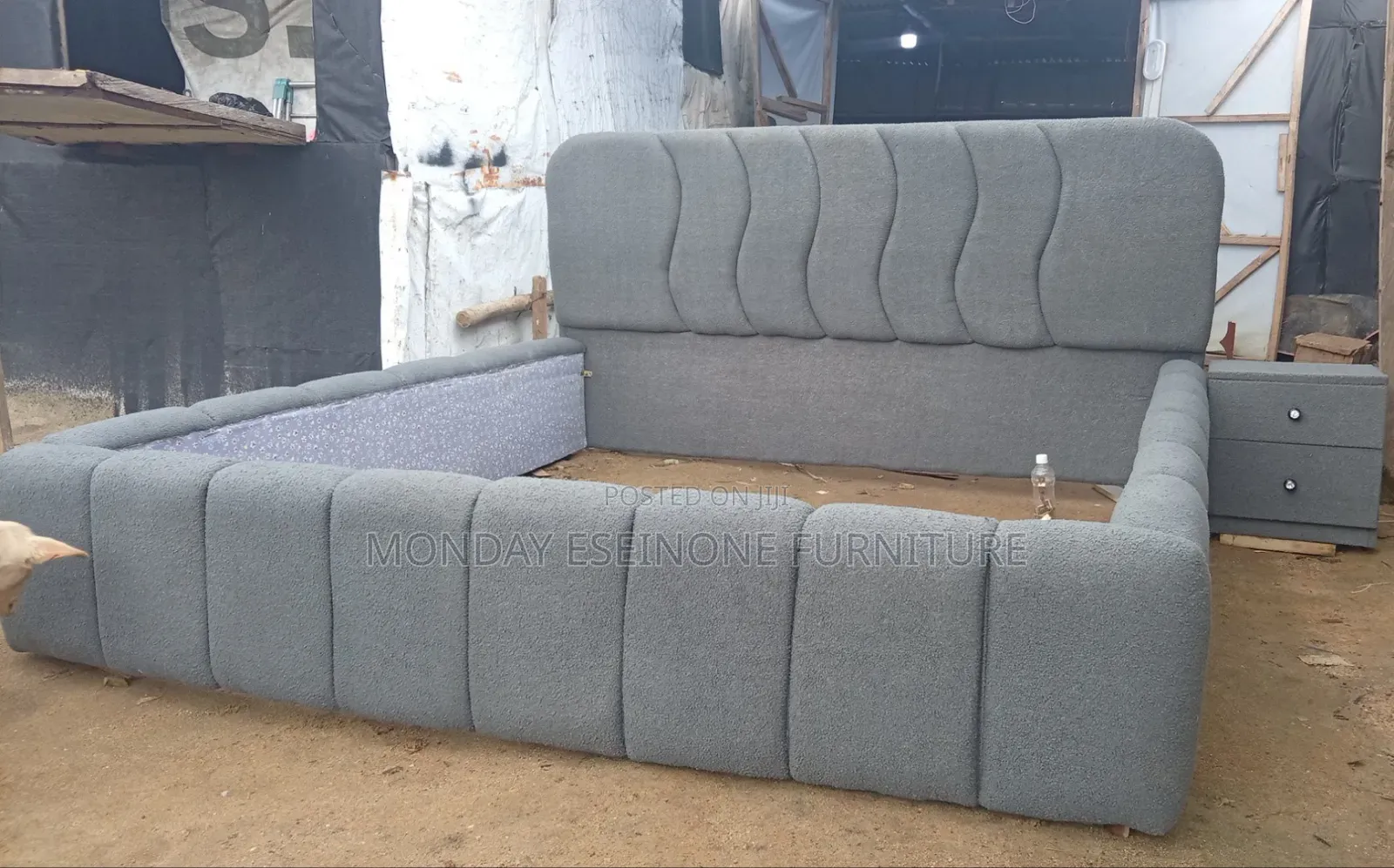 Brand New 6×6ft Modern Padded Bed Frame – Quality Elegance