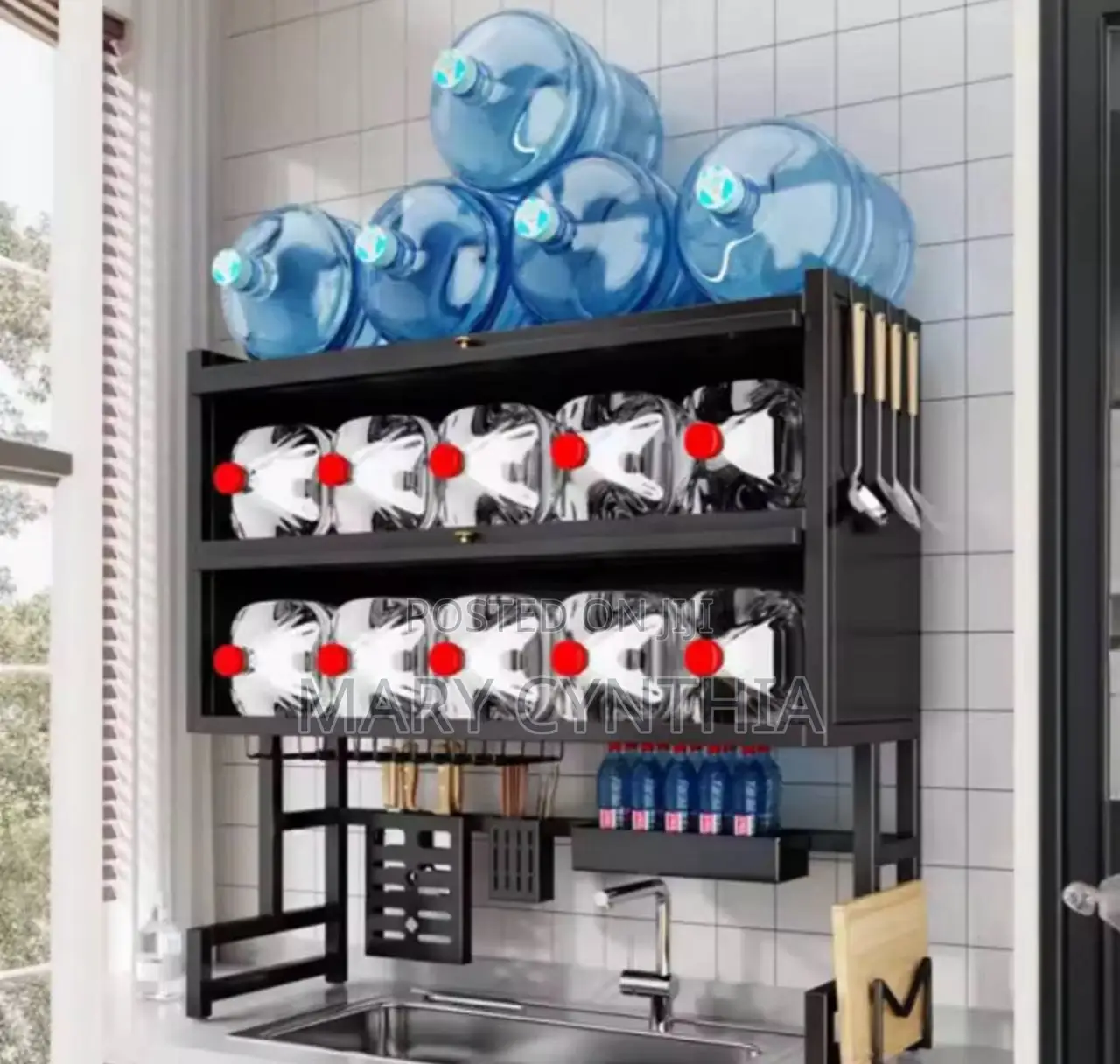 2-Tier Kitchen Sink Drain Rack Organizer