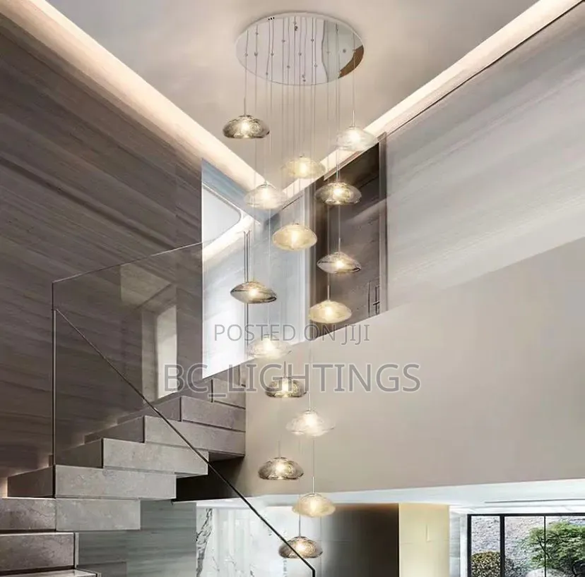 Nordic Luxury Glass Chandelier 800mm by 3,300mm 18 Dropping