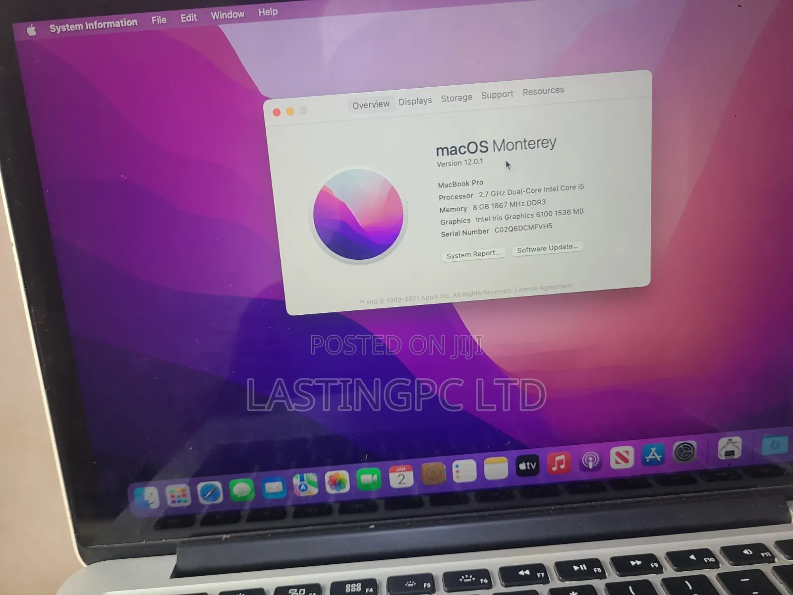 Laptop Apple MacBook Pro 2015 8GB Intel Core i5 SSD 256GB