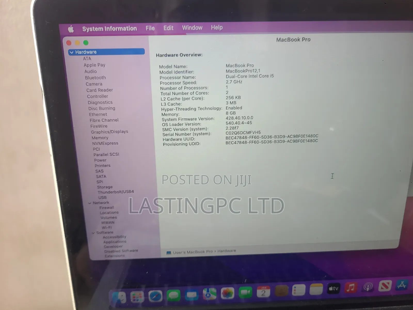 Laptop Apple MacBook Pro 2015 8GB Intel Core i5 SSD 256GB