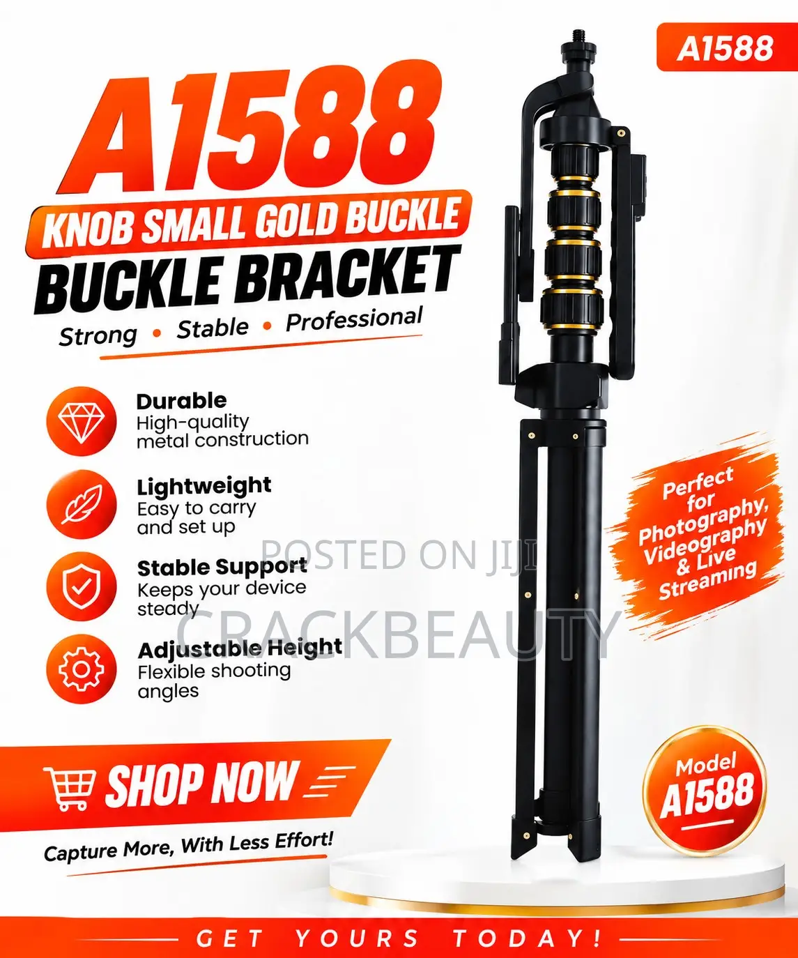A1588 Long Tripod Stand for Phones With Bluethooth Remote