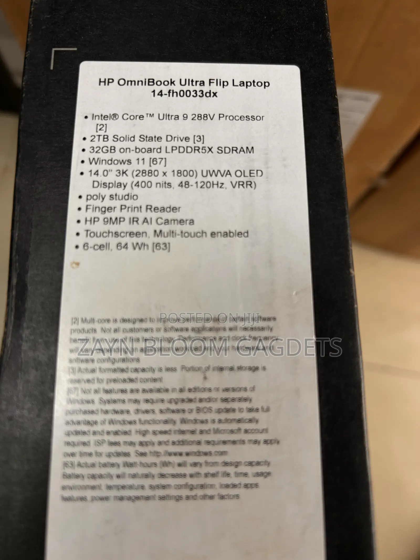 New Laptop HP OmniBook Ultra Flip 14" 32GB Intel Core Ultra 9 SSD 2T