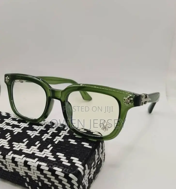 Vintage Square Eyeglasses With Gold Accents