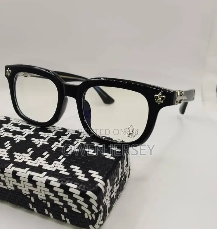 Vintage Square Eyeglasses With Gold Accents